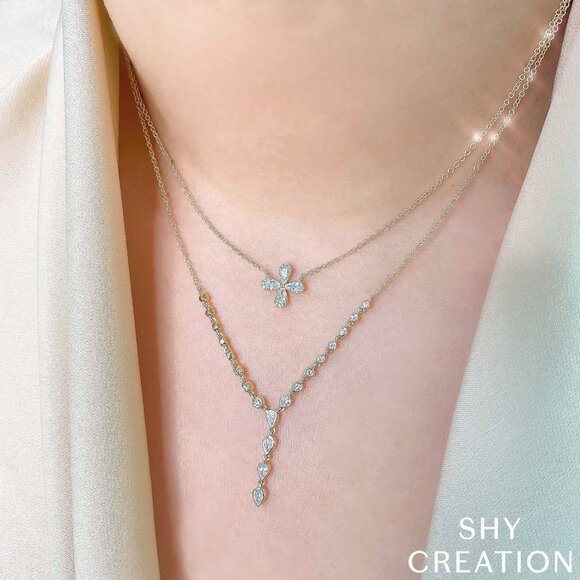 Shy Creation .37ctw Diamond Necklace - Picture 2 of 2